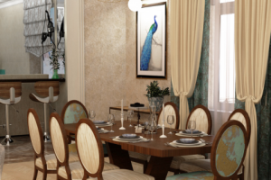 зона столовой в гостиной