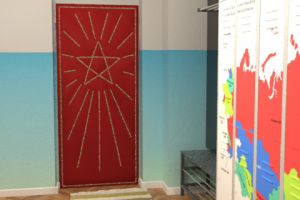 модель обтяжки кожей для двери