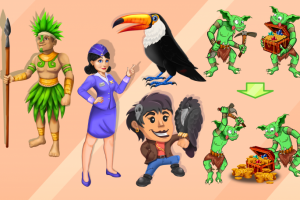 2D Персонажи, казуальная графика