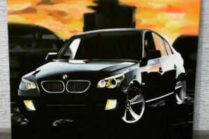 Картина акрилом на холсте "Авто"