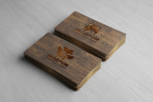 Деревянная визитка