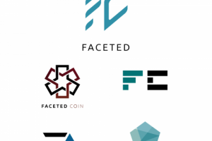 Логотип и фирменный стиль для криптовалютного проекта "Faceted "