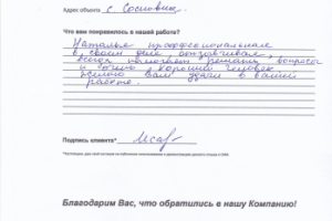 Отзыв о работе от Исаевой Татьяны,  апрель 2020