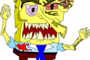 Векторизация карандашного эскиза "Спанч Боб Зомби"