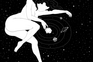 Ч/б рисунок в полный рост