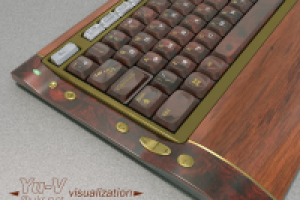 Клавиатура деревянная