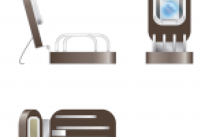 Часы-визитница из вулканического стекла