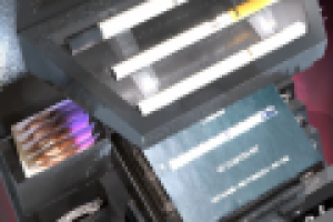 Прикассовая стойка. Накопители с подсветкой.