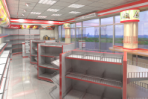 Магазин при АЗС. Торговый зал.