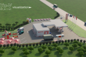 АЗС. Вид сверху.