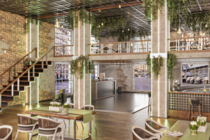 3D визуализация бара-ресторана "Лампа"