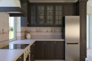 Интерьер и визуализация кухни в загородном доме