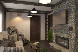 Интерьер и визуализация бассейна и сауны в гостинице