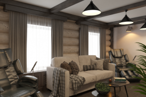 Интерьер и визуализация бассейна и сауны в гостинице