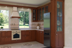 Разработка и визуализация кухни в загородном доме