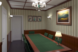 Приемная в гостинице для военных