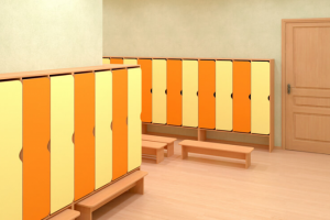 Промо-визуализация детских шкафчиков для раздевалки