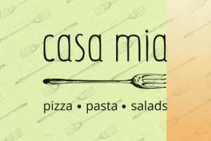 Логотип ресторана итальянской кухни "CASA MIA"