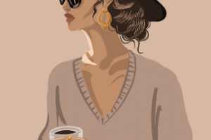 Девушка с кофе