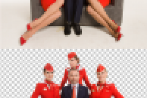 ретушь, земена головы, обтравка пером на прозраный фон