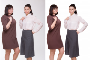 обтравка пером, ретушь, коррекция