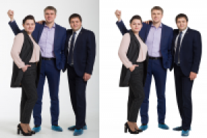 Ретушь для Сбербанка, с целью создания серии плакатов