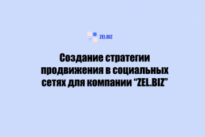 Создание стратегии для продвижения соц сетей