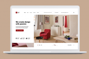 Дизайн главного экрана для агенства по интерьеру