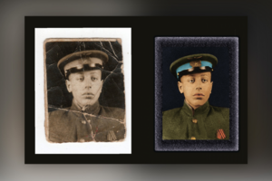 Ретуш старой фотографии 40-х годов