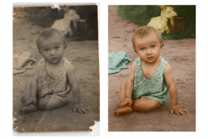 Ретуш фотографии 1953 года
