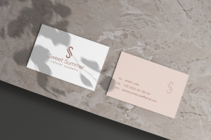 Визитка для магазина натуральной косметики