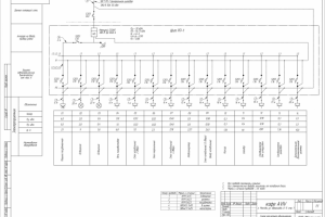 Схема однолинейная кафе Aviv
