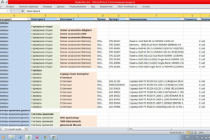 Группировка данных прайс-листа в Excel