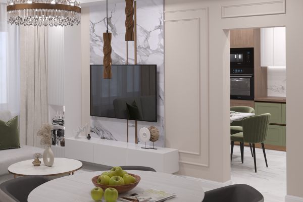 Гостиная и кухня