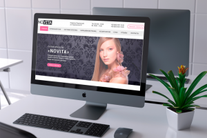 Главная страница сайта салона красоты