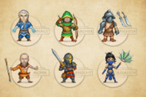6 концептов персонажей для одной из игр
