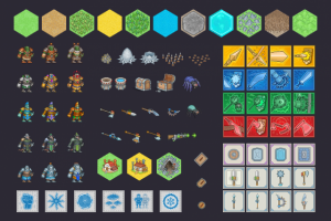 Пиксельарт графика ( фэнтези сет) для одной из игр