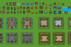 Пиксель арт графика к одной из фентезийных игр (объекты,замки)