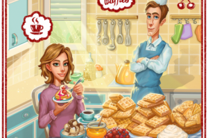 Рисованый баннер ( сладости, бельгийские вафли