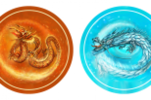 Два дракона стихий ( графика для настольной игры)