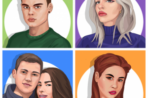 Стилизованные портреты блогеров для ВК ( оформление постов)