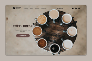 Landing page для кофейни CoffeBreak на английском языке