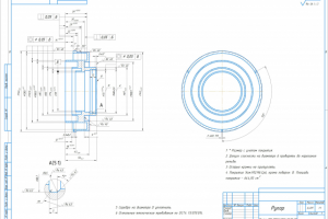 Чёртёж рупора. Компас 3D