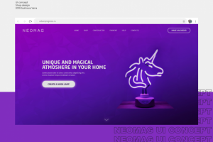Neomag - первый экран магазина неоновых ламп