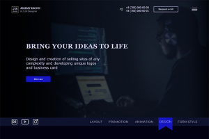 Landing page для рекламы услуг веб-дизайнера