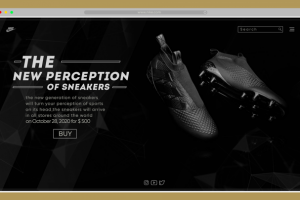 Дизайн главного экрана сайта Nike