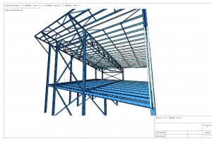 Расчет каркаса пром здания в ПК "Лира". Лист 1