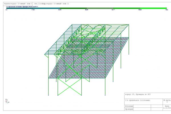 Расчет каркаса пром здания в ПК "Лира". Лист 4