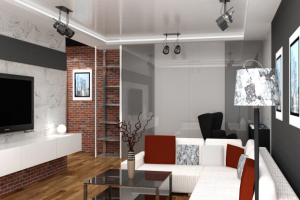 Визуализация гостиной