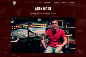 Сайт-визитка музыкального продюсера, Голливуд, США. Проект под "